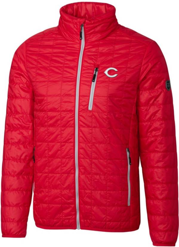 Cutter & Buck Men's Cincinnati Reds Eco Insulated Full Zip Puffer Jacket product image