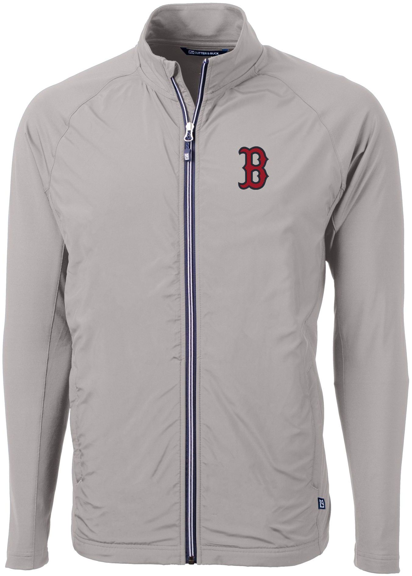 Cutter & Buck Men's Boston Red Sox Polished Eco Knit Hybrid Jacket