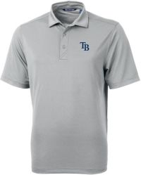 Men's Tampa Bay Rays Cutter & Buck Gray/White Virtue Eco Pique