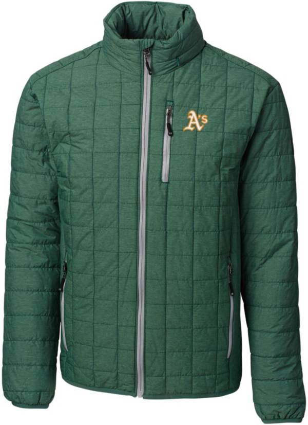 Cutter & Buck Men's Oakland Athletics Eco Insulated Full Zip Puffer