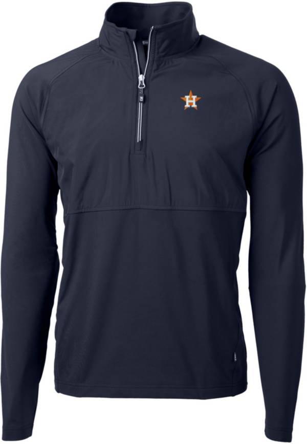 Cutter & Buck Men's Houston Astros Blue Eco Knit Stretch 1/4 Zip Pullover product image