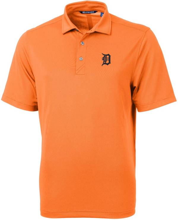 Cutter & Buck Men's Detroit Tigers Orange Virtue Eco Pique Polo product image