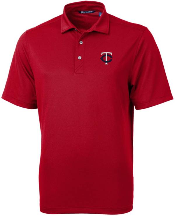 Cutter & Buck Men's Minnesota Twins Red Virtue Eco Pique Polo product image