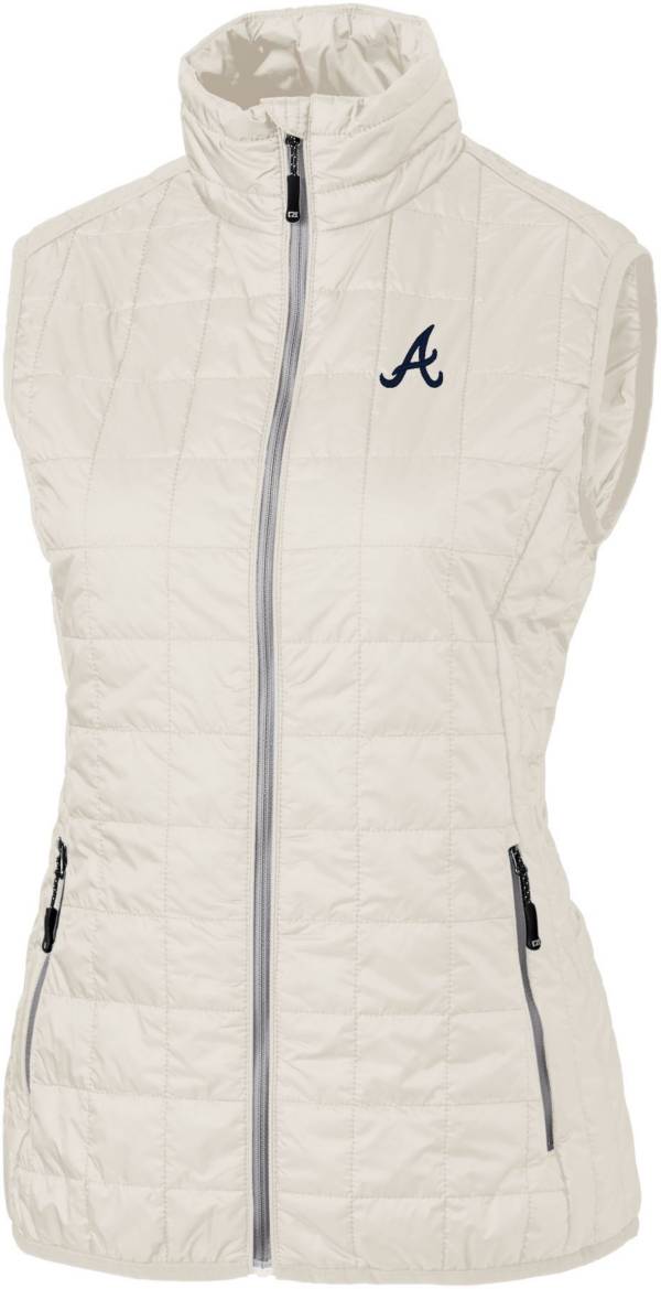Cutter & Buck Women's  Atlanta Braves Brown Eco Insulated Full Zip Vest product image