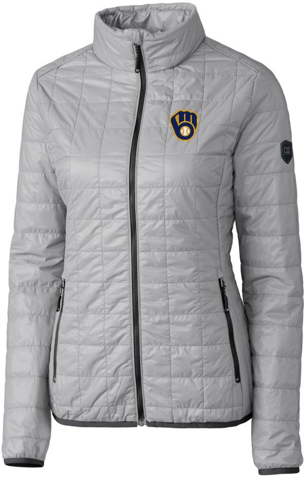 Cutter & Buck Women's Milwaukee Brewers Eco Insulated Full Zip Puffer Jacket product image