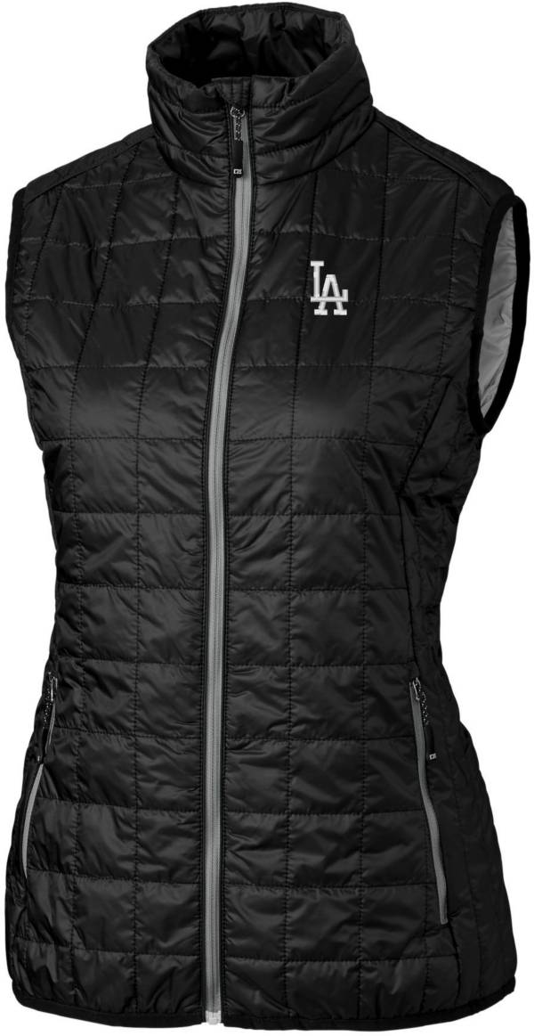 Cutter & Buck Women's  Los Angeles Dodgers Black Eco Insulated Full Zip Vest product image
