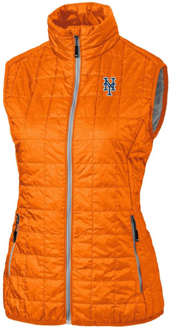 Cutter & Buck Women's  New York Mets Orange Eco Insulated Full Zip Vest product image