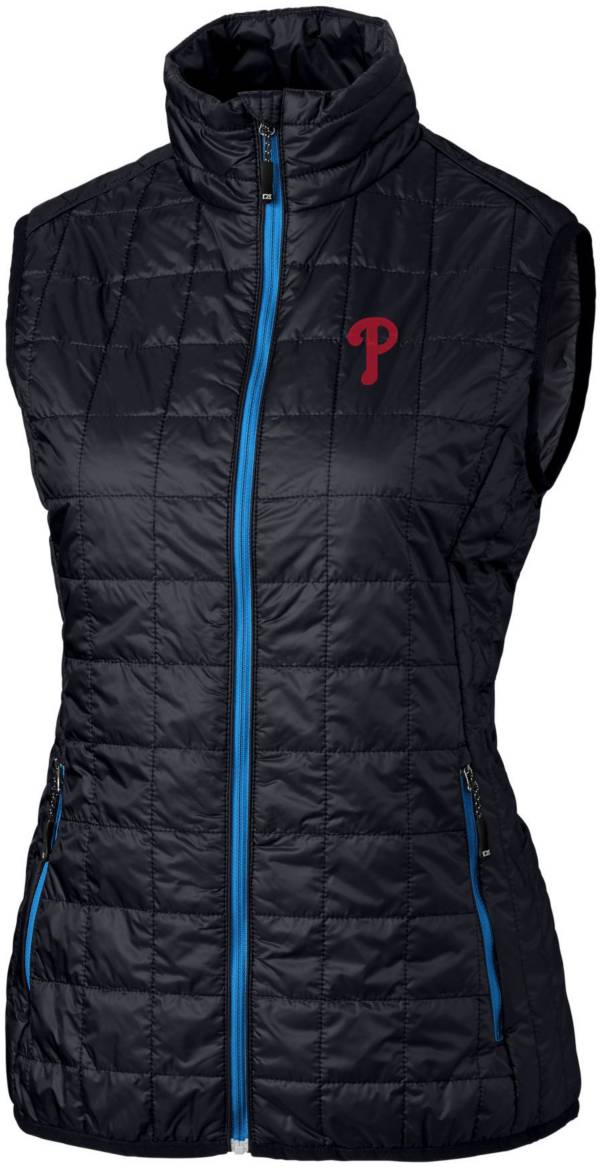 Cutter & Buck Women's  Philadelphia Phillies Navy Eco Insulated Full Zip Vest product image
