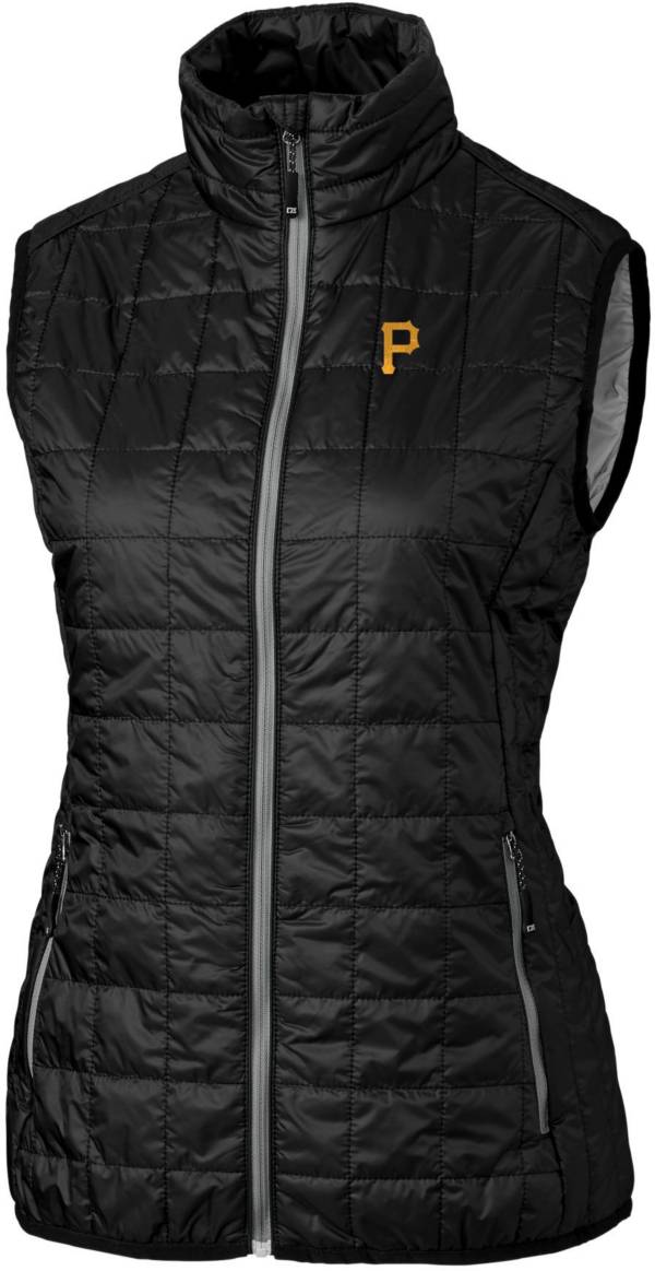 Cutter & Buck Women's  Pittsburgh Pirates Black Eco Insulated Full Zip Vest product image