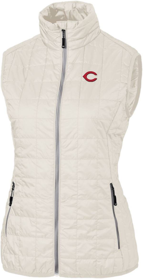Cutter & Buck Women's  Cincinnati Reds Brown Eco Insulated Full Zip Vest product image