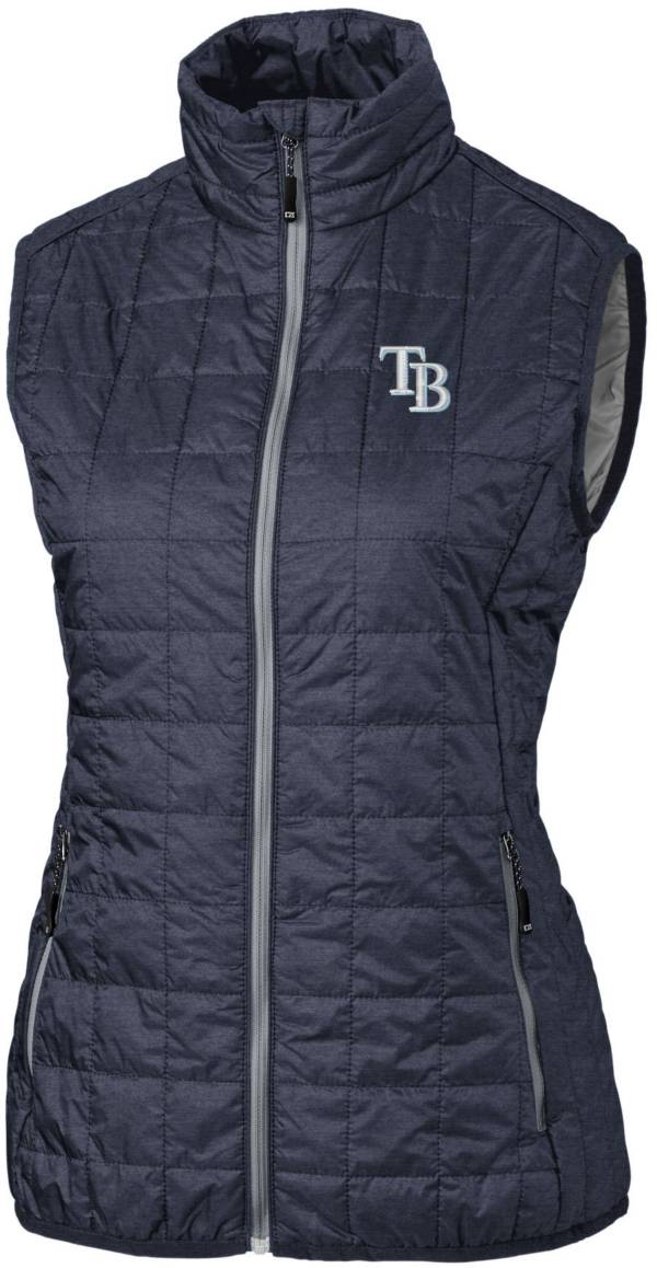 Cutter & Buck Women's Tampa Bay Rays Black PrimaLoft® Eco Insulated Full Zip Puffer Vest product image