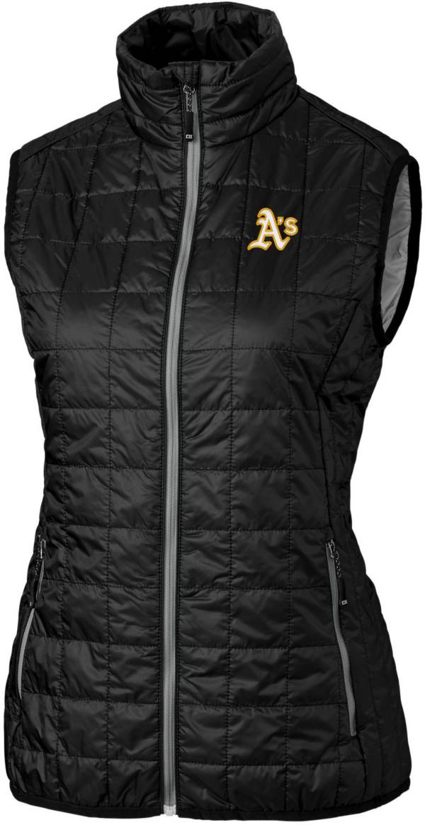 Cutter & Buck Women's  Oakland Athletics Black Eco Insulated Full Zip Vest product image