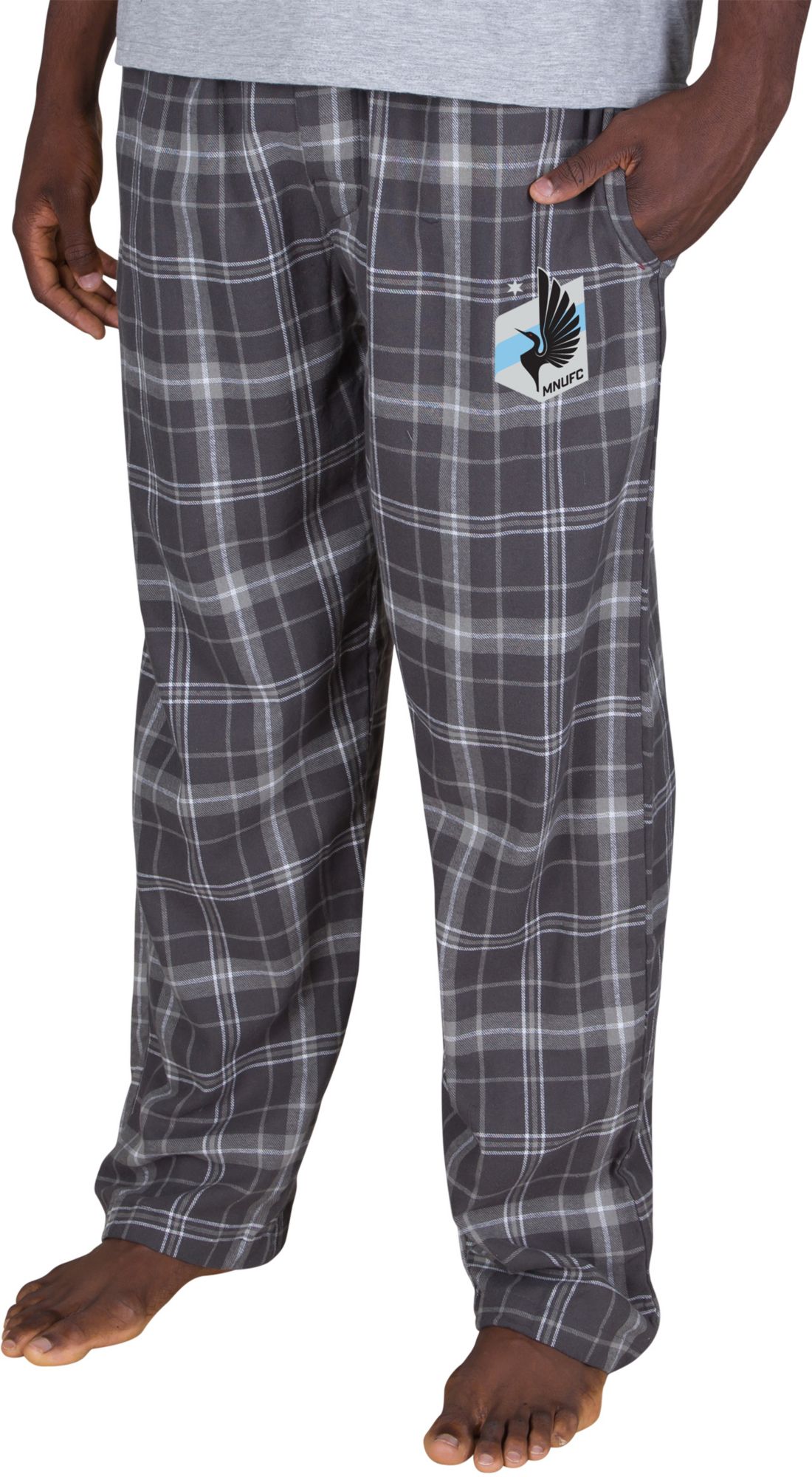 Concepts Sport Men's Minnesota United FC Flannel Black Pajama Pants