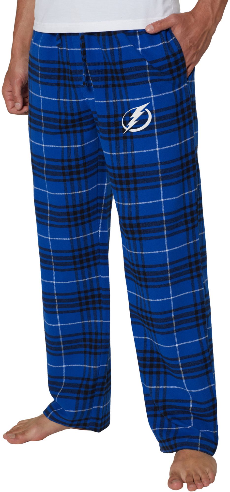 Concepts Sport Men's Tampa Bay Lightning Flannel Blue Pajama Pants