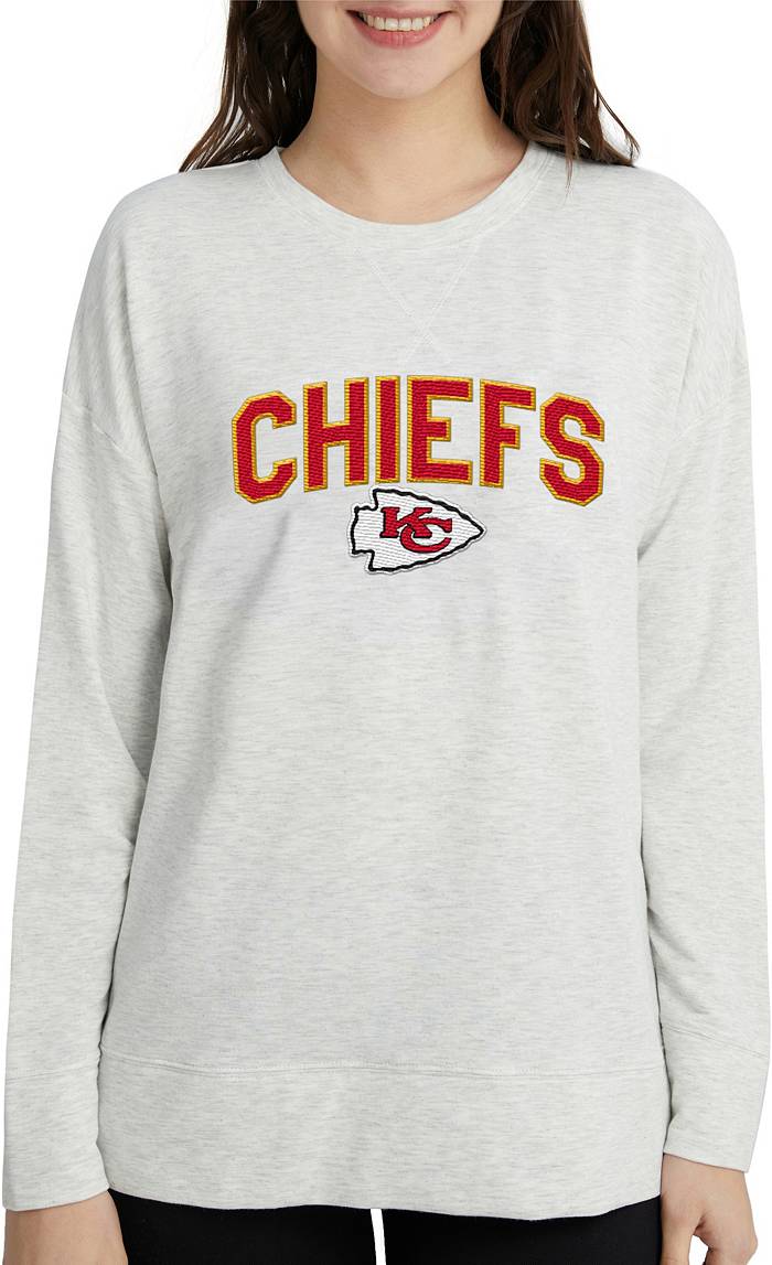 Concepts Sport Women's Kansas City Chiefs Brushed Terry Oatmeal