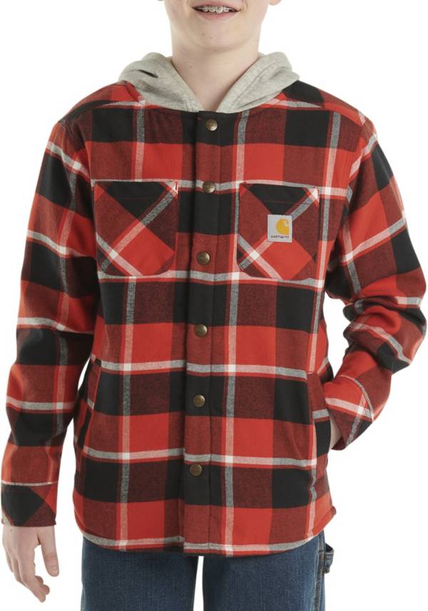 Carhartt flannel jacket online with hood