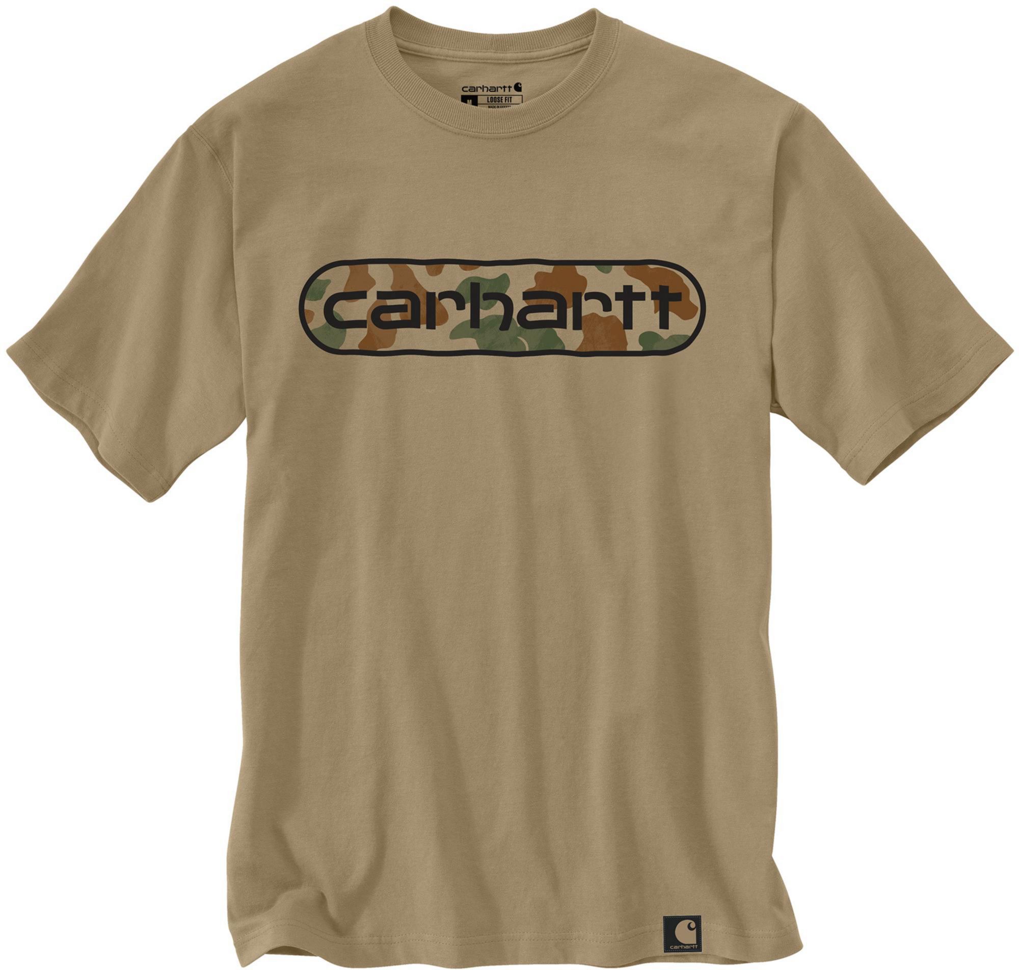 relaxed fit midweight long sleeve camo flag graphic t shirt