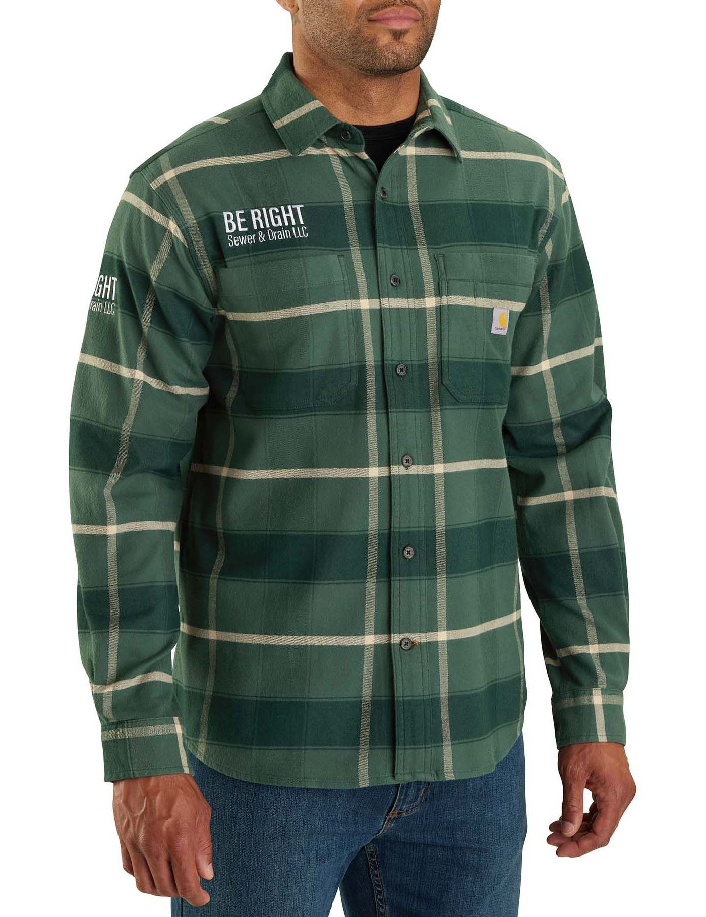 Carhartt Green Sherpa Fleece outlet Lined Flannel Snap Button Shirt Jacket Men's XL