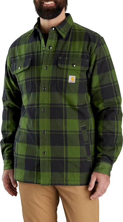 Carhartt Men's Flannel Sherpa Lined Shirt Jacket | Dick's Carhartt Men's Flannel Sherpa Lined Shirt Jacket | Dick's