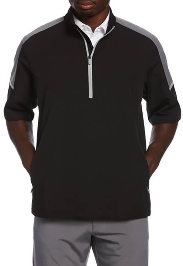 Callaway Men's Swing Tech Blocked 1/4 Zip Short Sleeve Golf Windbreaker
