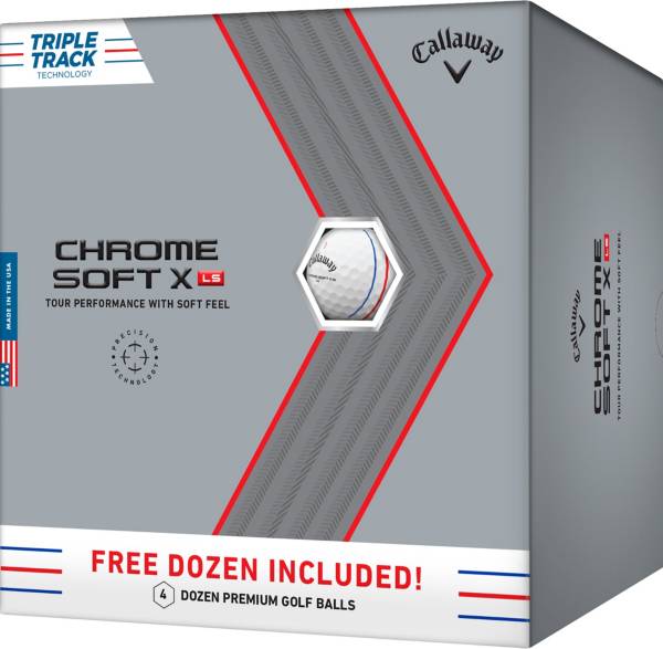 Callaway 2022 Chrome Soft X LS Triple Track Golf Balls - 4 Dozen