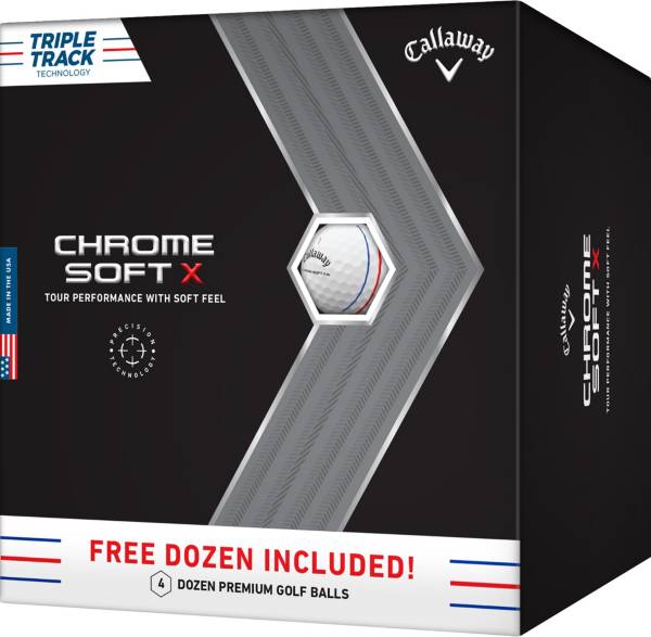 Callaway 2022 Chrome Soft X Triple Track Golf Balls - 4 Dozen