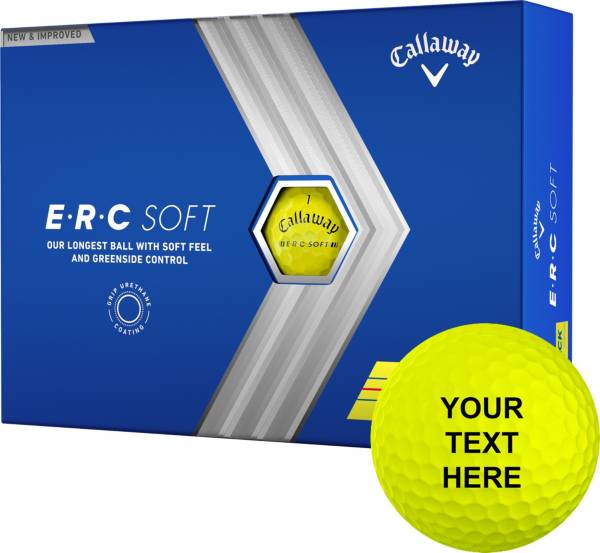 Callaway 2023 ERC Soft Triple Track Yellow Personalized Golf Balls