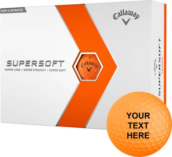Callaway 2023 Supersoft Matte Orange Personalized Golf Balls Golf Galaxy