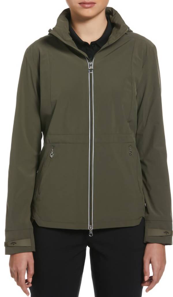 Women's Waterproof Rain Jacket - All in Motion, Olive Green XXL