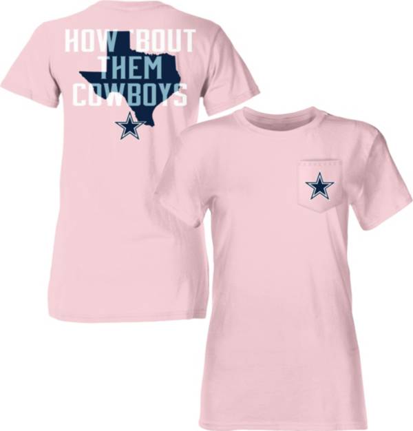 Pink dallas cowboys t shirt sale