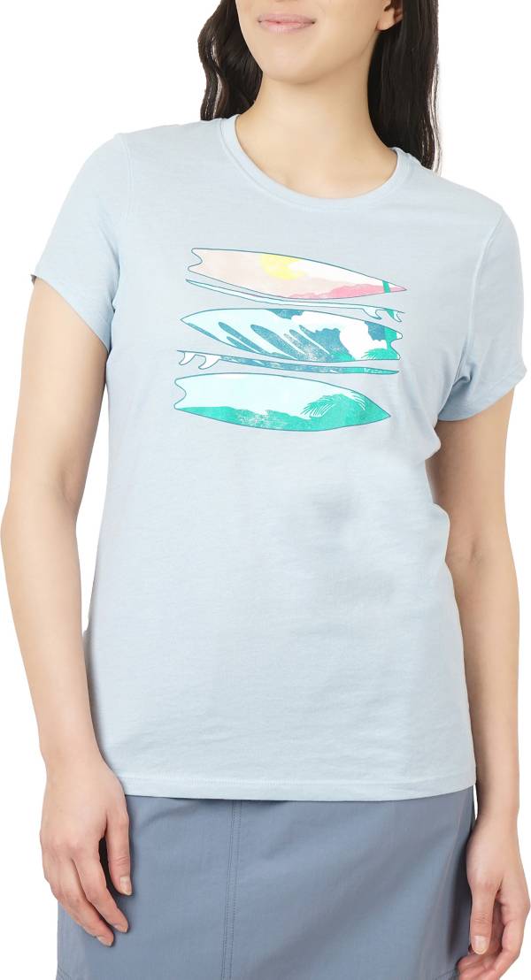 Mountain and Isles Women's Surfboard Short Sleeve Graphic T-Shirt product image
