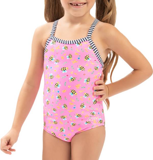 Chlorine Resistant Dolfin Printed Tie Front Tankini Top