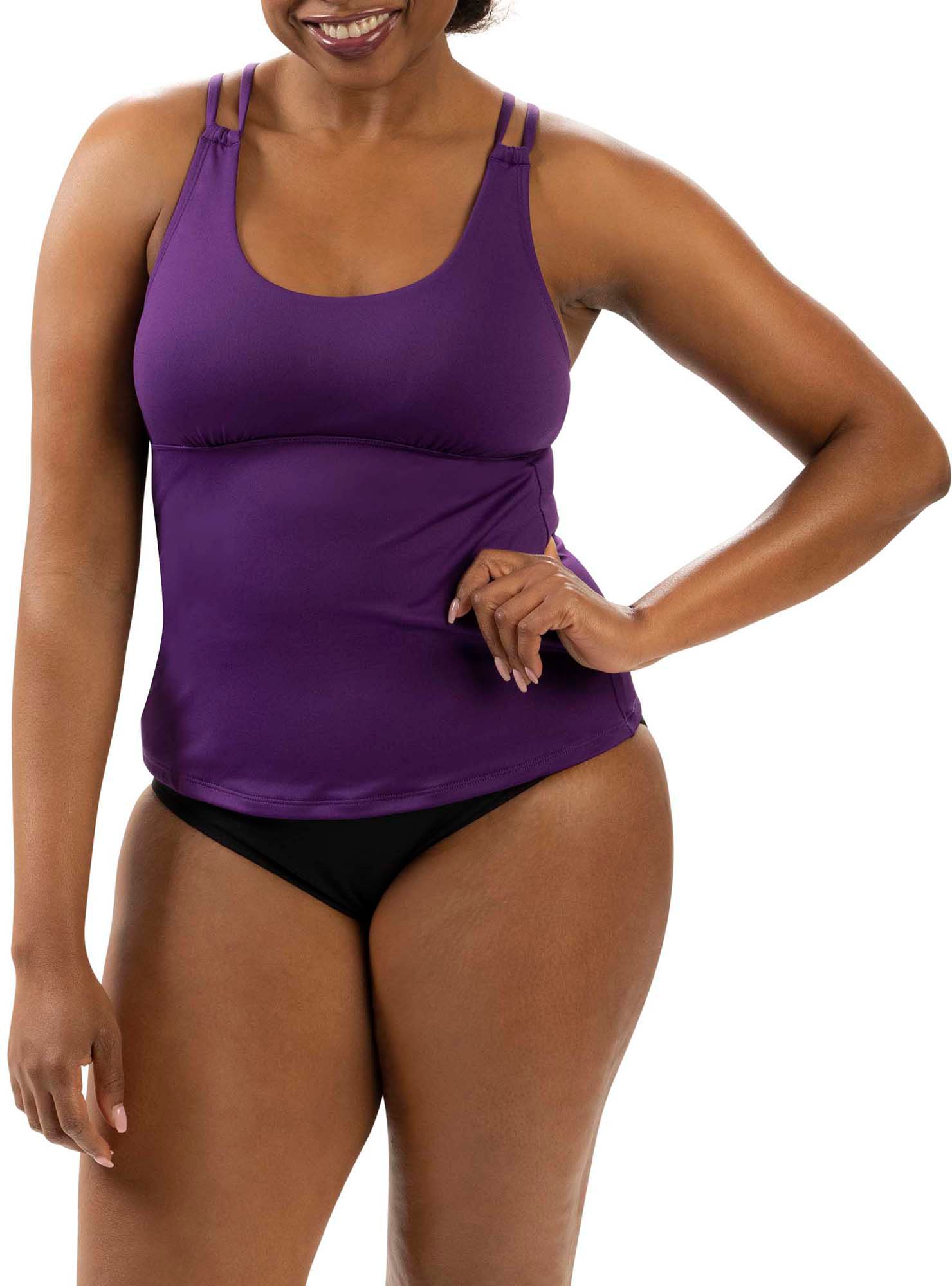 Dolfin Women's Scoop Neck Solid Tankini Swim Top product image