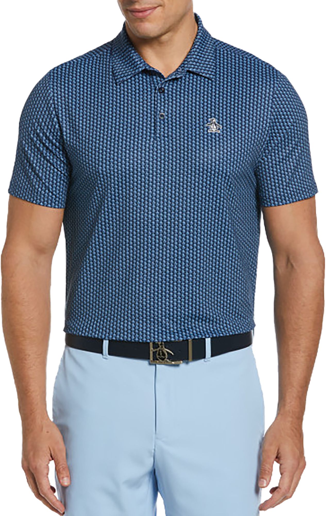 Original Penguin Men's Allover Pete Print Short Sleeve Golf Polo Shirt