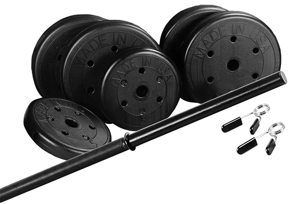 US Weight 55lb Aerobic Weight Set with Bar product image