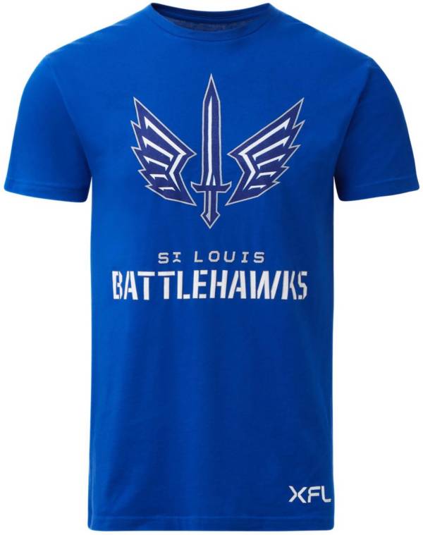St. Louis BattleHawks Men's Basic Short Sleeve T-Shirt Gray 3X-Large 