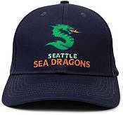 Xfl Men's Seattle Sea Dragons Lockup Logo Orange T-Shirt, XL