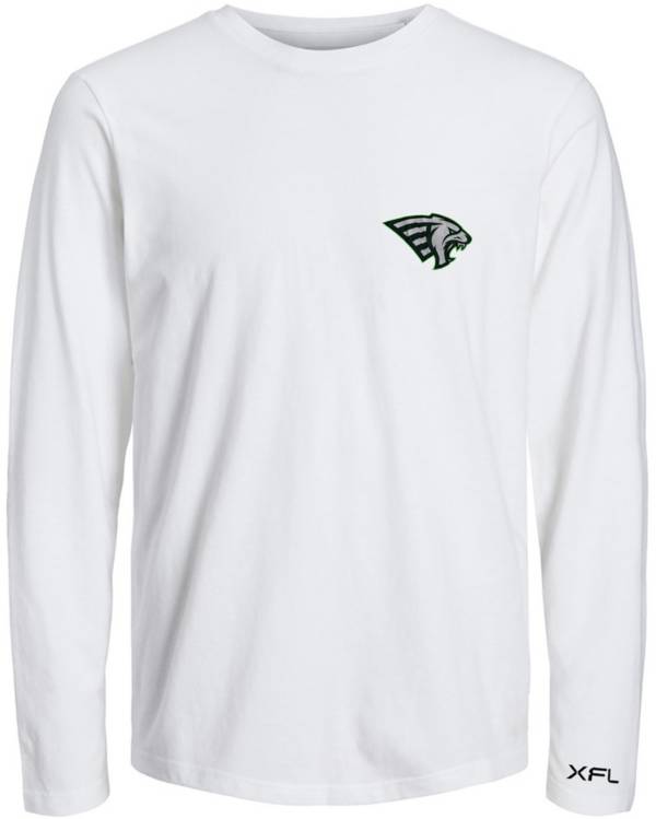 XFL Men's Orlando Guardians Lockup Logo White Long Sleeve T-Shirt product image