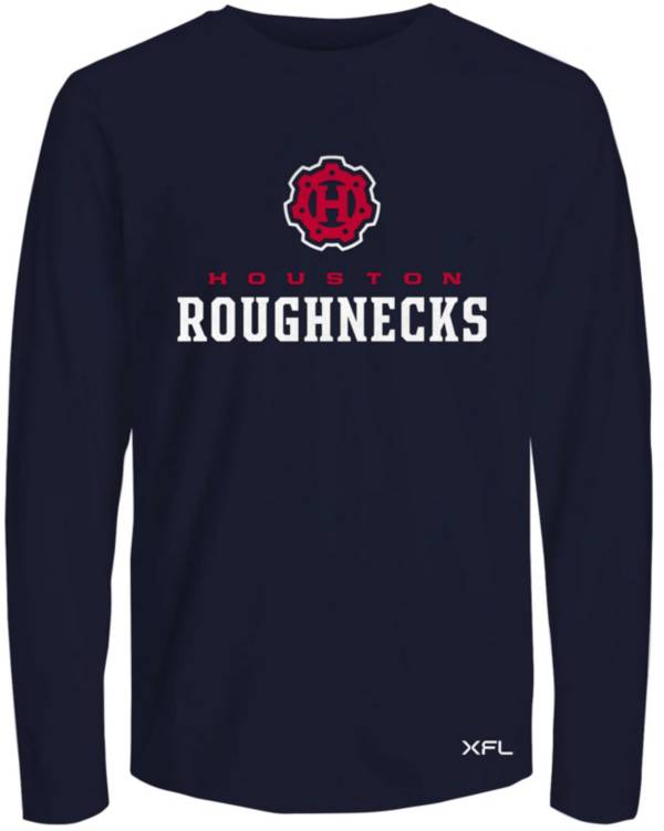 XFL Men's Houston Roughnecks 2nd Flat Navy Long Sleeve T-Shirt product image