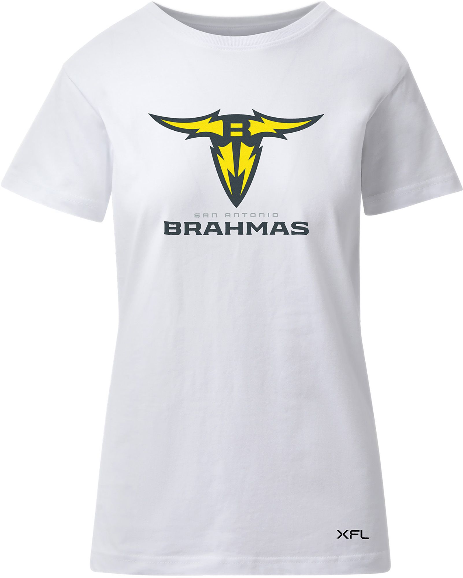 San Antonio Brahmas Women's Lockup Logo White T-Shirt