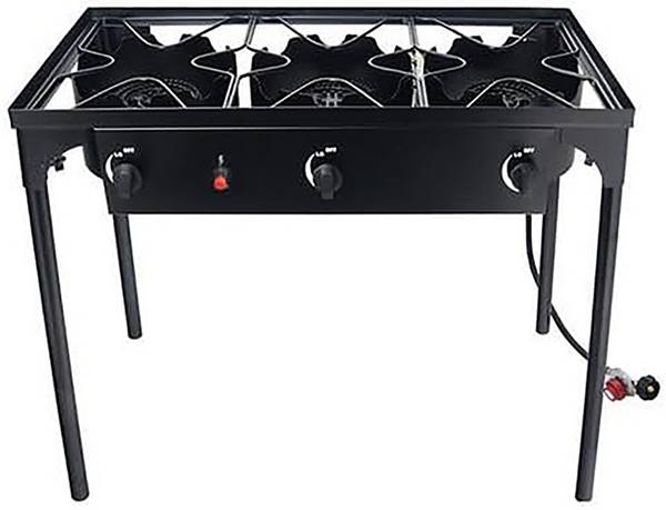 Outdoor 3-Burner Stove,Tri-Propane Cooker for Camping Cookout