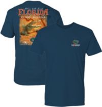 FloGrown Men's Florida Gators Blue Vintage Map T-Shirt, Small