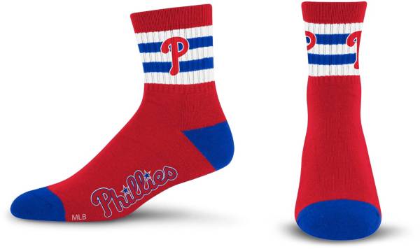 For Bare Feet Youth Philadelphia Phillies 5 Stripe Logo Crew Socks product image