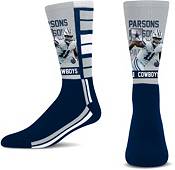 for Bare Feet Kids' Dallas Cowboys Micah Parsons 11 Record Breaker Crew Socks - Pro Licensed Novelty at Academy Sports