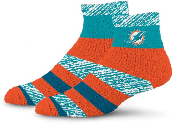 For Bare Feet Miami Dolphins Spray Zone Socks