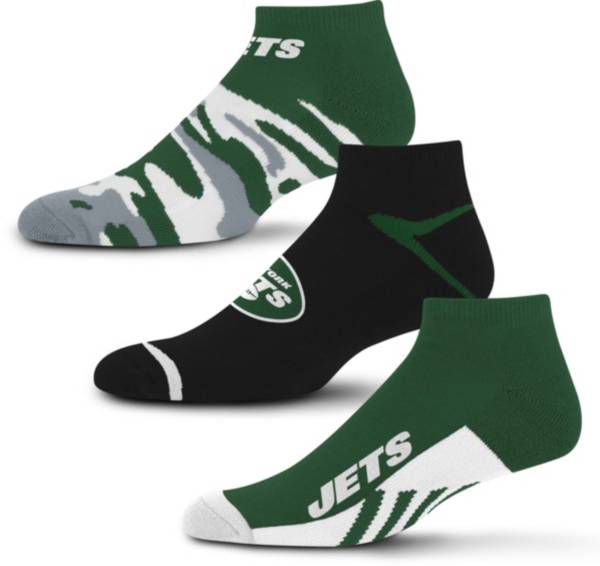 For Bare Feet New York Jets 3-Pack Camo Socks