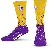 Officially Licensed NFL Minnesota Vikings Pinstripe Socks, Size Large/XL | for Bare Feet
