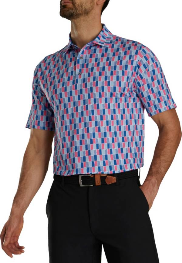 FootJoy Men's Print Tile Lisle Golf Shirt product image