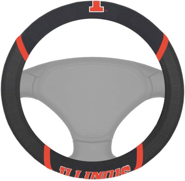 FANMATS Illinois Fighting Illini Football Grip Steering Wheel Cover product image