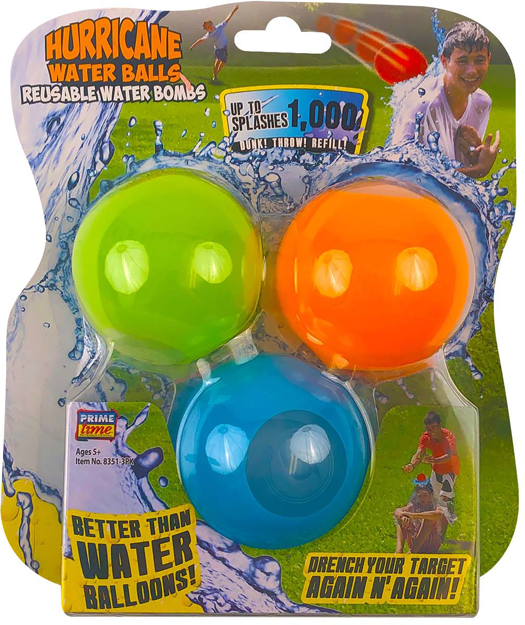 Prime Time Toys Hurricane Reusable Silicone Water Balls for Kids – 3 Pack